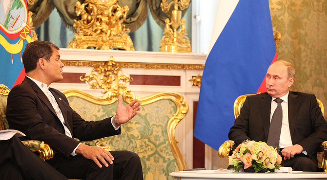 Inicia gira del Presidente Correa en Rusia